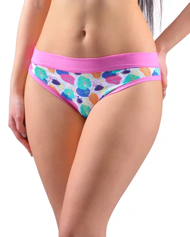 Dámské bokové kalhotky se širokým bokem GINA 16169P pink atlantic XS/S