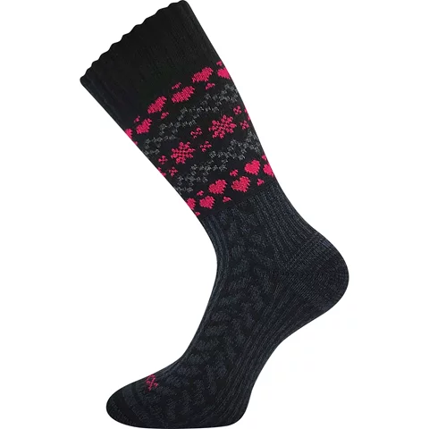 Dámské ponožky VoXX VELTRA černá-magenta