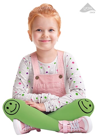 Dívčí punčocháče Smiley KNITTEX bílá 116/122