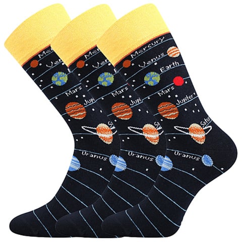 Trendy společenské ponožky DEPATÉ Sólo planety 39-42 (26-28)