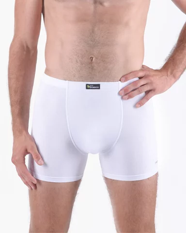 Pánské boxerky s delší nohavičkou GINO 74163P bílá olivová XL/XXL