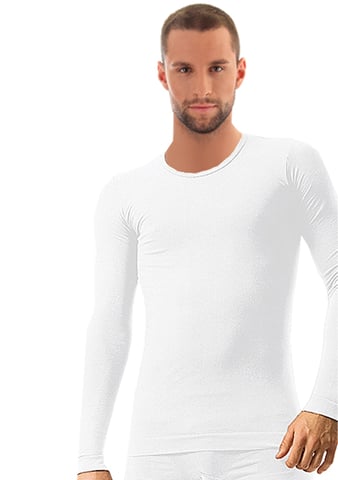 Pánské tričko Cotton LS01120A BRUBECK bílá M