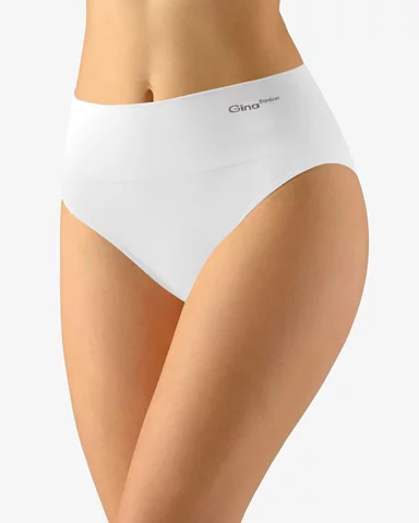Dámské kalhotky klasické se širokým bokem GINA Bamboo 00035P bílá XL/XXL