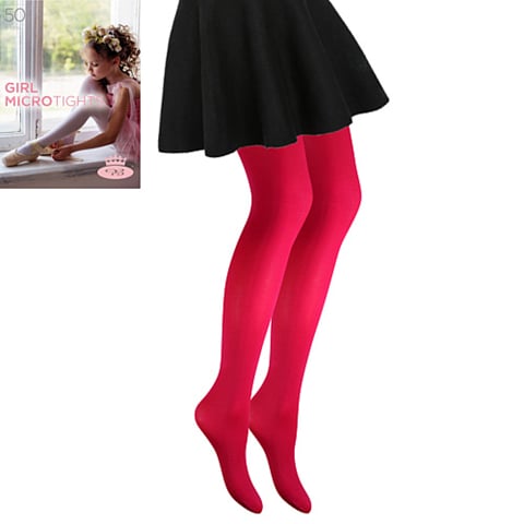 Dívčí punčochové kalhoty GIRL MICRO TIGHTS 50 DEN hot pink 146-152