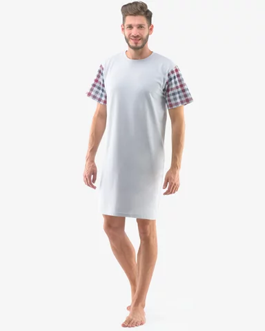 Pánská noční košile krátký rukáv GINO 79120P