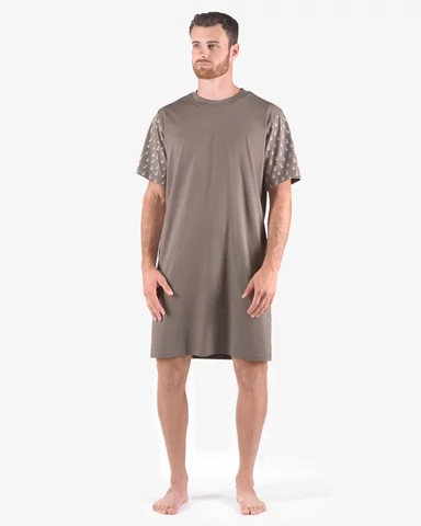 Pánská noční košile krátký rukáv GINO 79176P