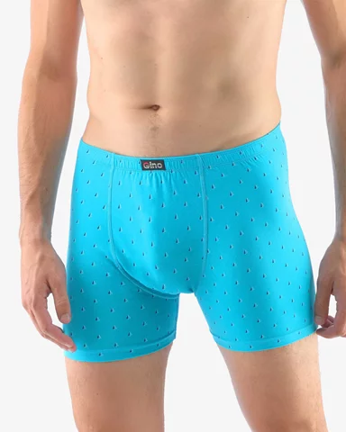 Pánské boxerky s delší nohavičkou GINO 74138P tyrkysová lékořice XXL/3XL