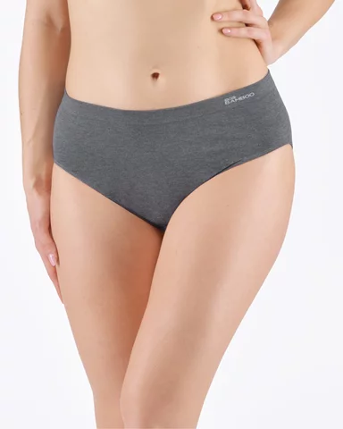 Dámské kalhotky klasické GINA Bamboo 01002P šedá bílá XL/XXL