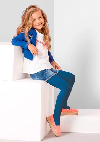 Dívčí punčocháče Pipi 766 Gabriella modrá tmavá 150/158