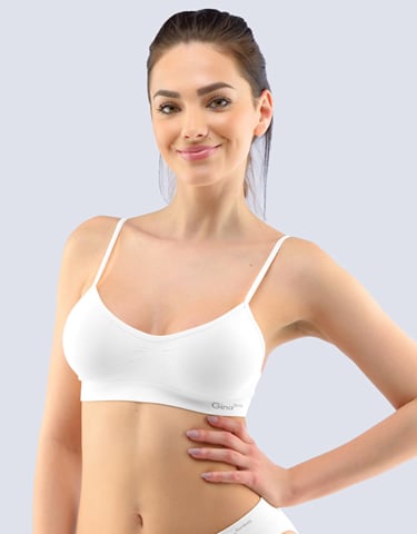Dámský top s úzkými ramínky GINA 07010P bílá L/XL Dámský top s úzkými ramínky GINA 07010P bílá L/XL