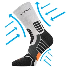 Kompresní ponožky VoXX RONIN světle šedá
