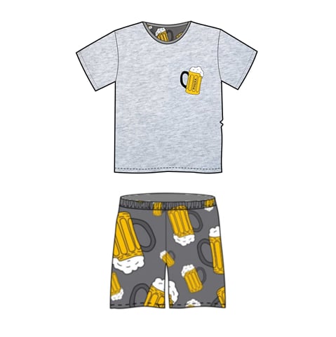 Pánské pyžamo KOFFING pivo / tisk