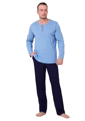 Pánské pyžamo Anatol 503 HOTBERG modrá světlá XL