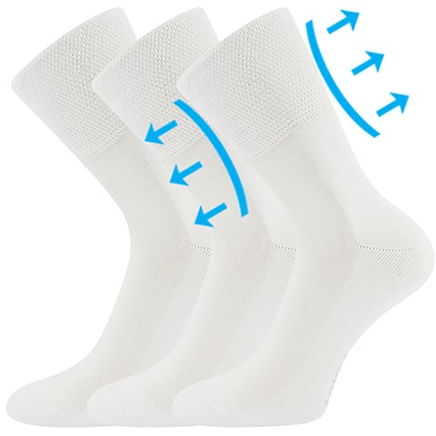 Zdravotní ponožky FINEGO bílá 43-46 (29-31)