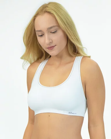 Dámská sportovní vyztužená podprsenka GINA 07018P bílá XL/XXL