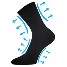 Bavlněné ponožky pro diabetiky Lonka DIACOTTONIX černá