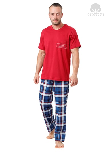 Pánské pyžamo Ikar 806 M-MAX červená M