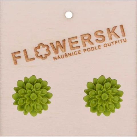 Náušnice - FLOWERSKI GREEN APPLE