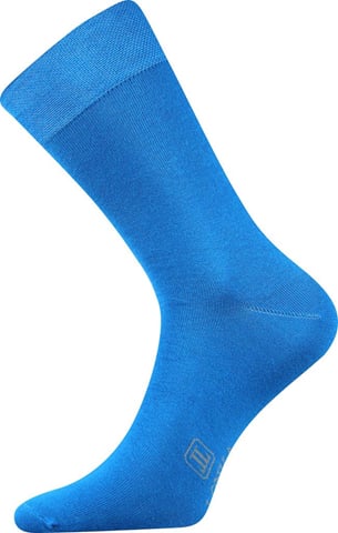 Barevné společenské ponožky Lonka DECOLOR středně modrá 39-42 (26-28)